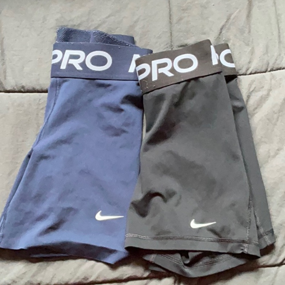 Nike Pro Blue and Black Gym shorts